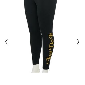 Nike leggings with gold accent